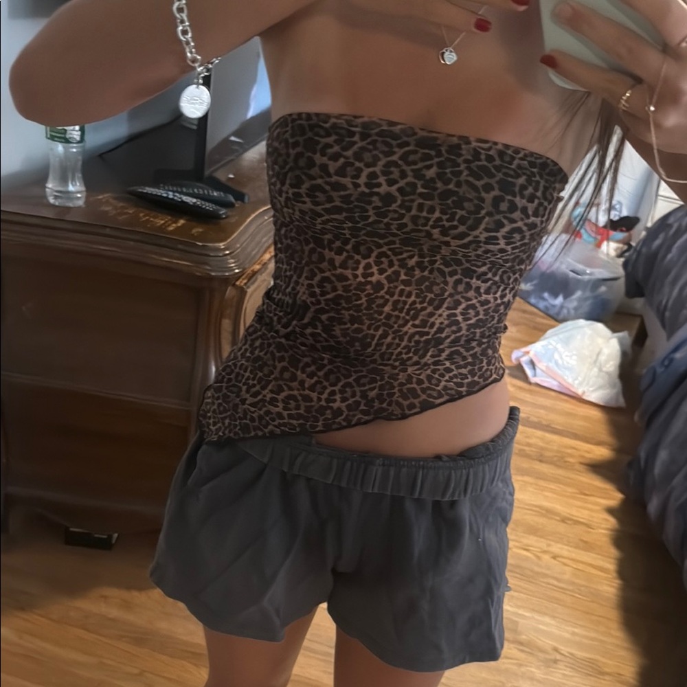Edikted Leopard Print Tube Top